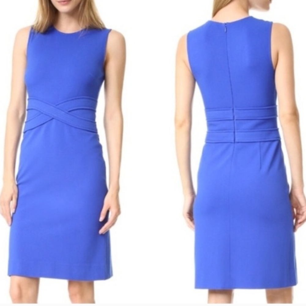 Diane Von Furstenberg Blue Jersey Evita Dress Sz 8
